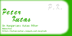peter kutas business card